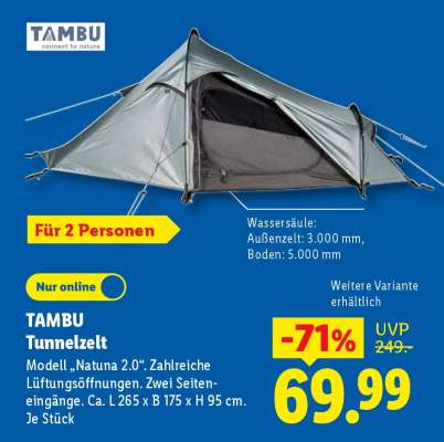 TAMBU Tunnelzelt