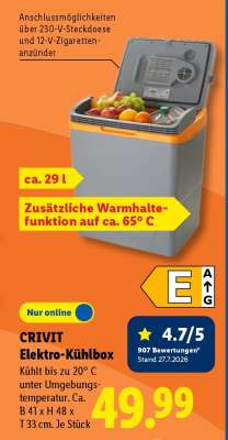 CRIVIT Elektro-Kühlbox