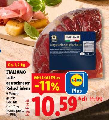 Italiamo Luftgetrockneter Rohschinken