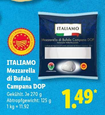 Italiamo Mozzarella di Bufala Campana DOP