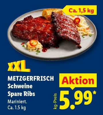 Metzgerfrisch Schweine Spare Ribs