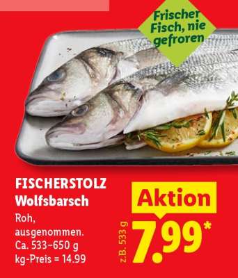 Fischerstolz Wolfsbarsch