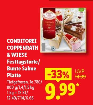Conditorei Coppenrath & Wiese Festtagstorte/ Bunte Sahne Platte