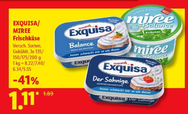 Exquisa/Miree Frischkäse