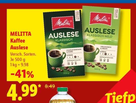 Melitta Kaffee Auslese