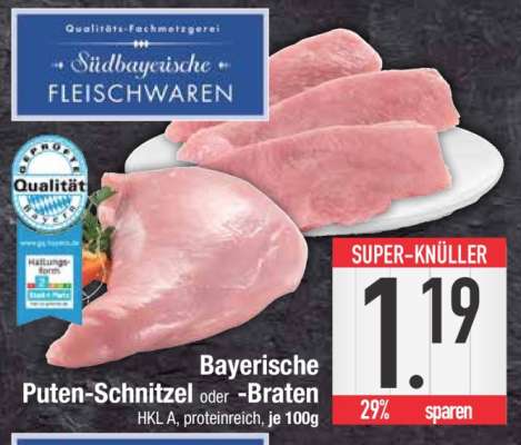 Bayerische Puten-Schnitzel oder -Braten