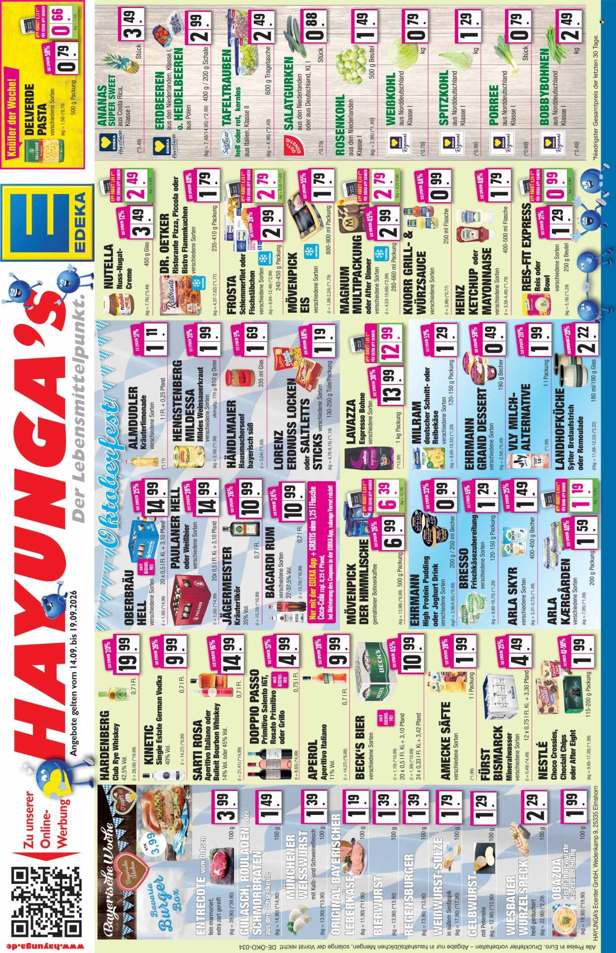 Edeka Prospekte  - 14.09.2026 - 19.09.2026. Seite 1