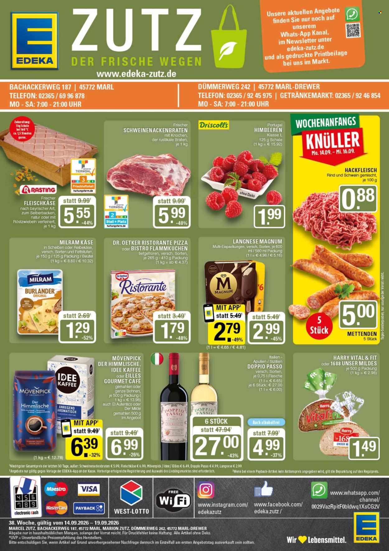 Edeka Prospekte  - 14.09.2026 - 19.09.2026. Seite 1