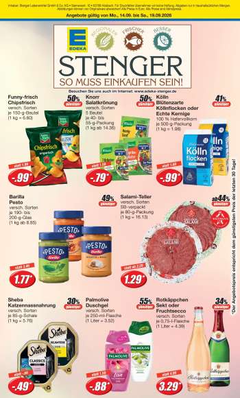 Prospekte Edeka - 14.09.2026 - 19.09.2026.