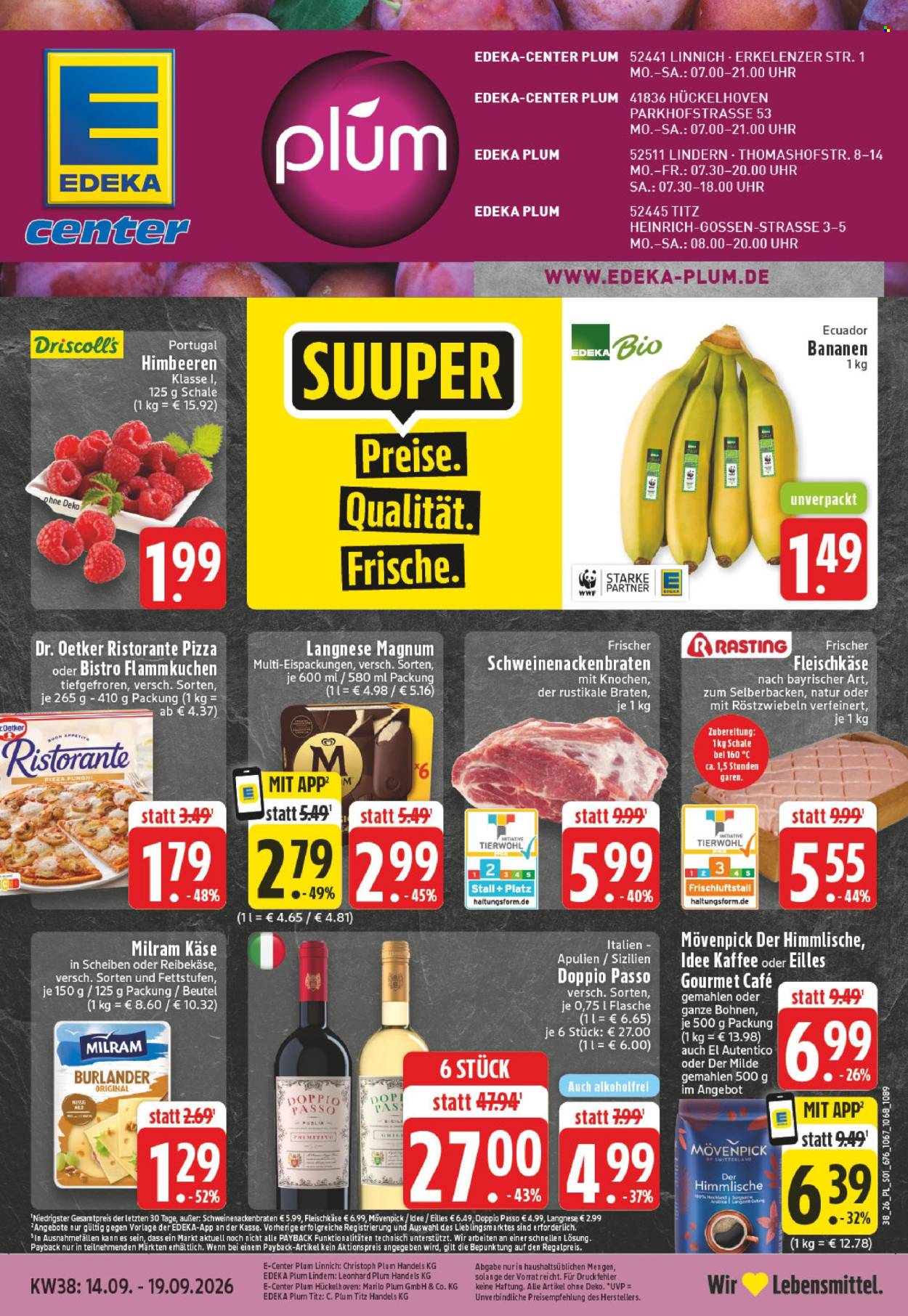 Edeka Prospekte  - 14.09.2026 - 19.09.2026. Seite 1