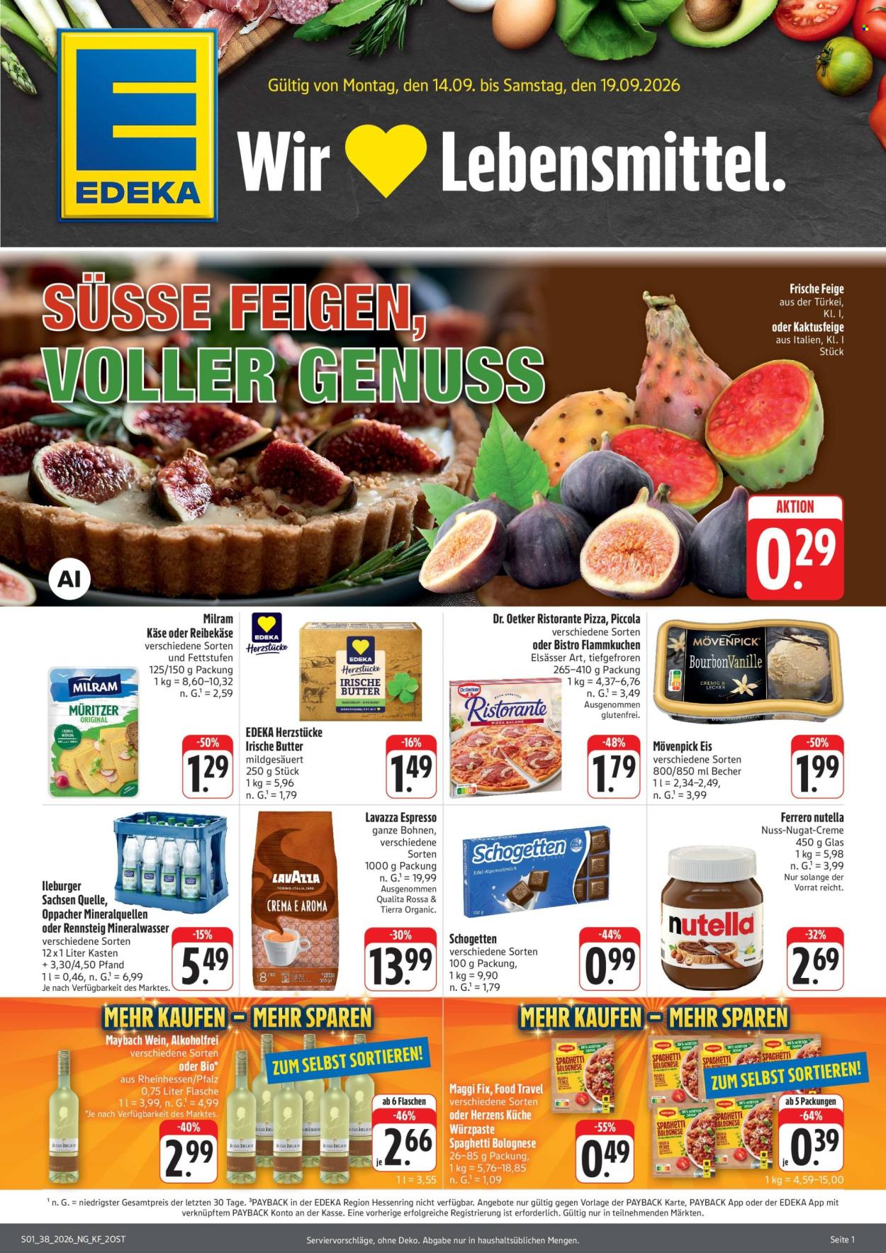 Edeka Prospekte  - 14.09.2026 - 19.09.2026. Seite 1