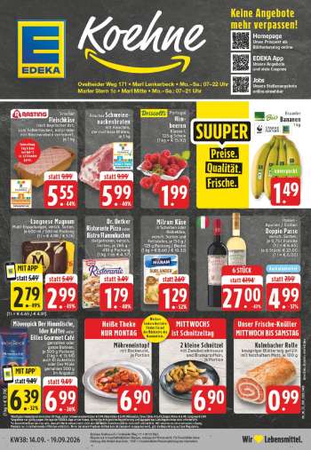 Prospekte Edeka - 14.09.2026 - 19.09.2026.