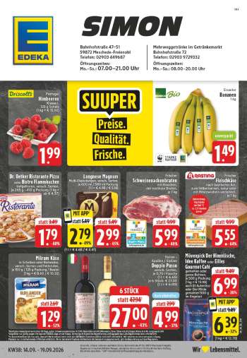 Prospekte Edeka - 14.09.2026 - 19.09.2026.