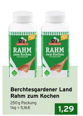 Berchtesgadener Land Rahm zum Kochen