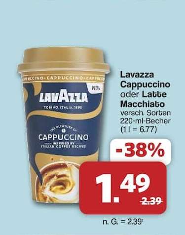 Lavazza Cappuccino oder Latte Macchiato