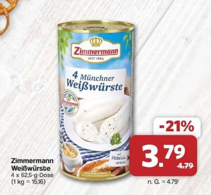 Zimmermann Weißwürste