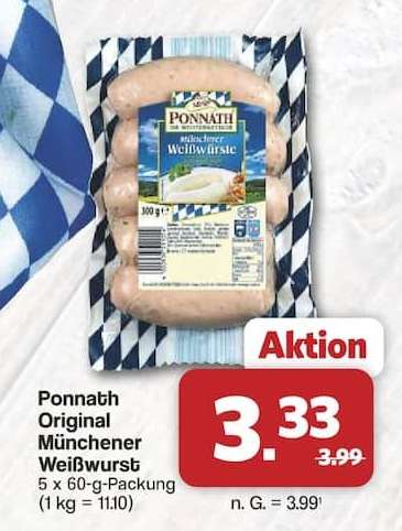 Ponnath Original Münchener Weißwurst