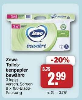 Zewa Toilettenpapier bewährt