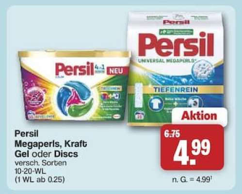 Persil Megaperls, Kraft Gel oder Discs