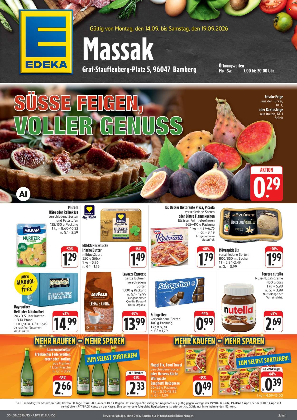 Edeka Prospekte  - 14.09.2026 - 19.09.2026. Seite 1