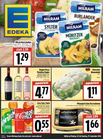 Prospekte Edeka - 14.09.2026 - 19.09.2026.