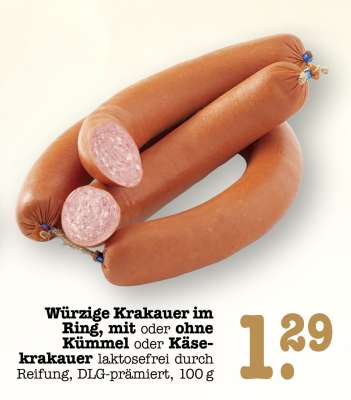 Würzige Krakauer im Ring