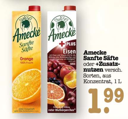 Amecke Sanfte Säfte oder +Zusatznutzen
