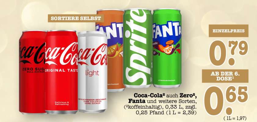 Coca­Cola/ Fanta/ Sprite/