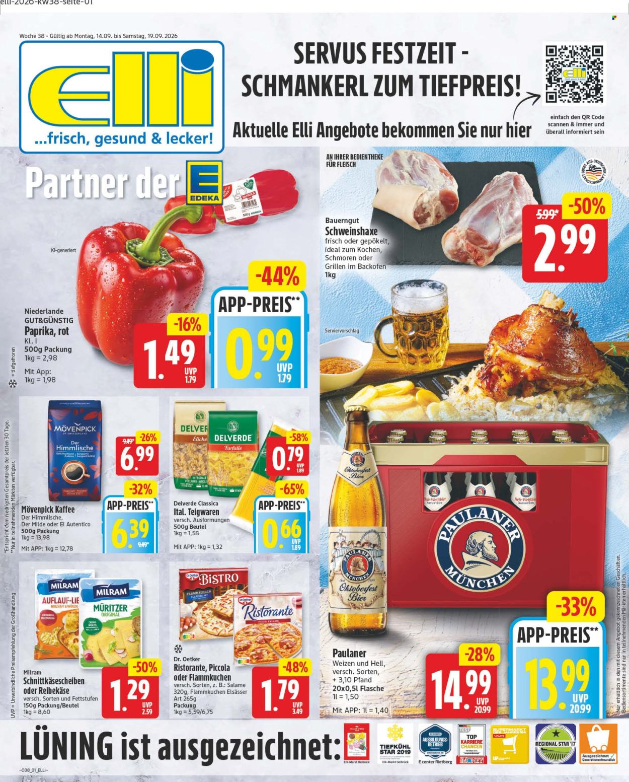 Edeka Prospekte  - 14.09.2026 - 19.09.2026. Seite 1