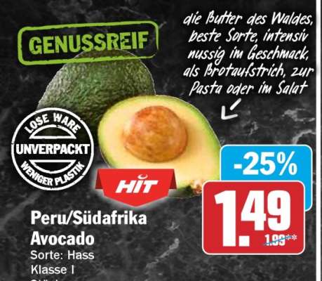 Peru/Südafrika Avocado