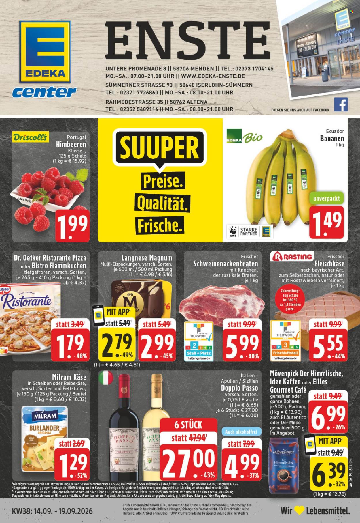 E center Prospekte  - 14.09.2026 - 19.09.2026. Seite 1