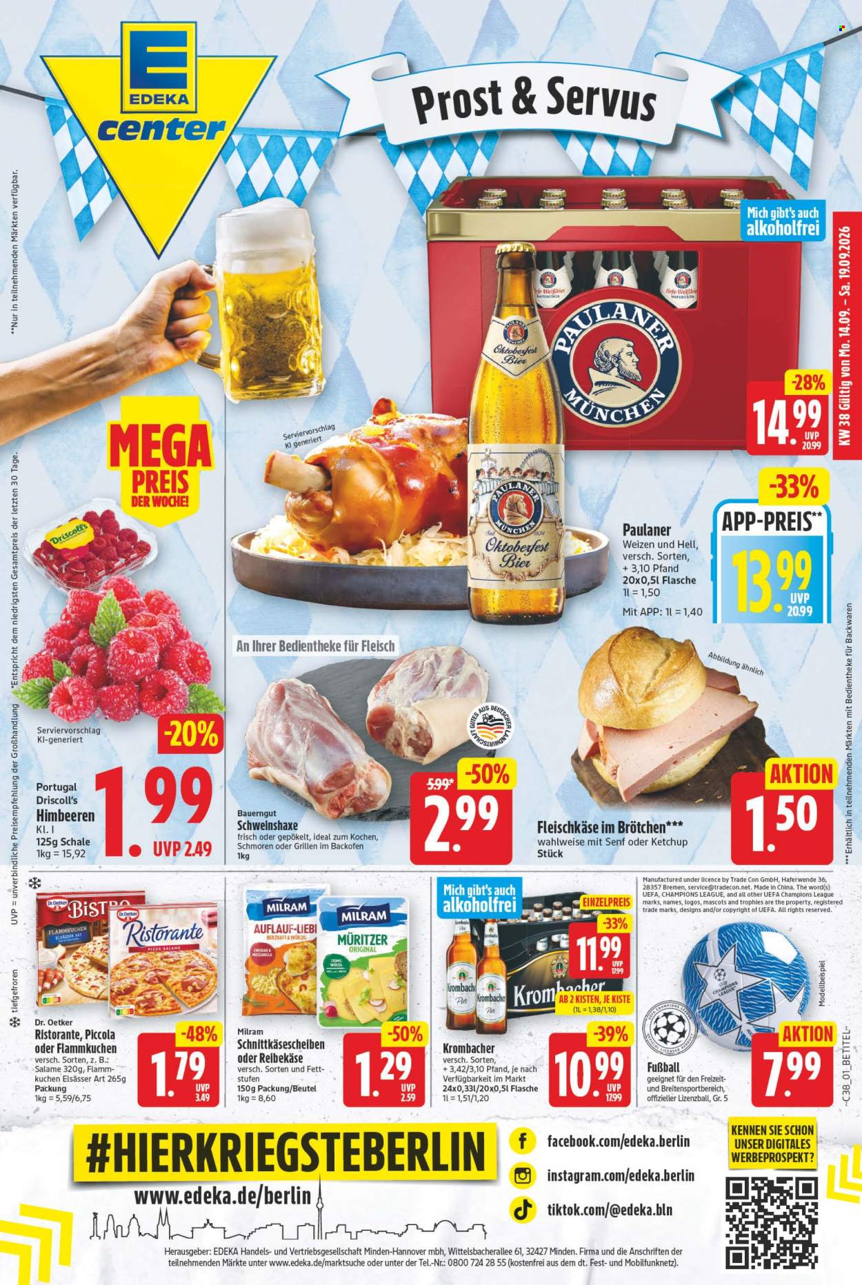 E center Prospekte  - 14.09.2026 - 19.09.2026. Seite 1