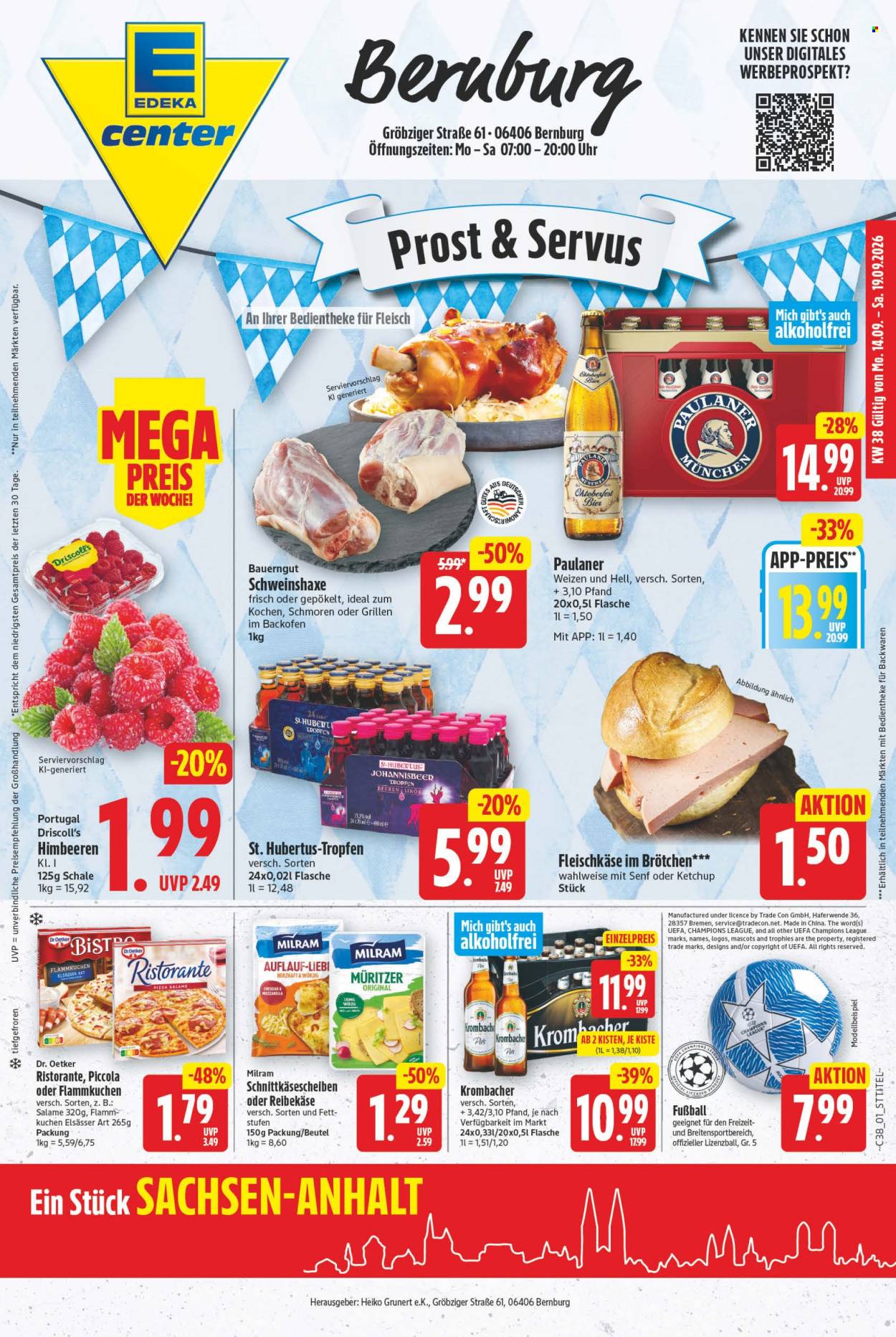 E center Prospekte  - 14.09.2026 - 19.09.2026. Seite 1