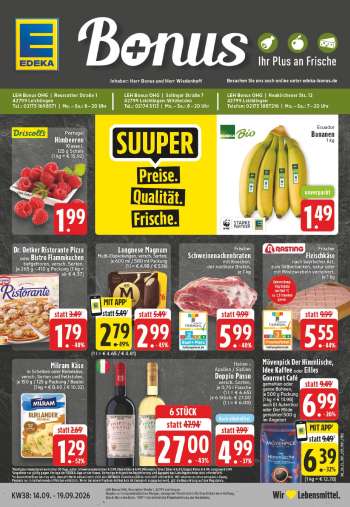 Prospekte Edeka - 14.09.2026 - 19.09.2026.