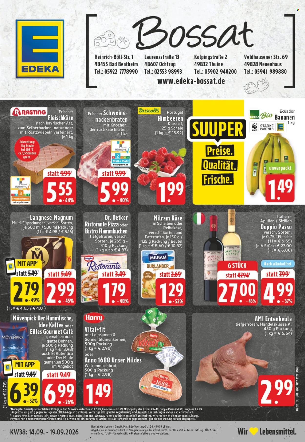 Edeka Prospekte  - 14.09.2026 - 19.09.2026. Seite 1