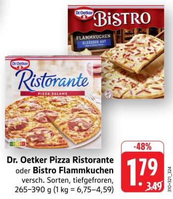 Dr. Oetker Pizza Ristorante oder Bistro Flammkuchen