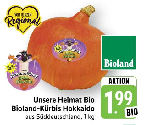 Unsere Heimat Bio Bioland-Kürbis Hokkaido