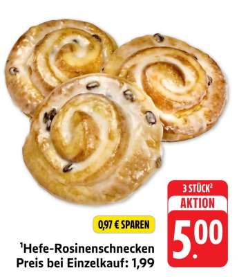 Hefe- Rosinenschnecken