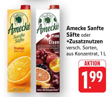 Amecke Sanfte Säfte oder +Zusatznutzen