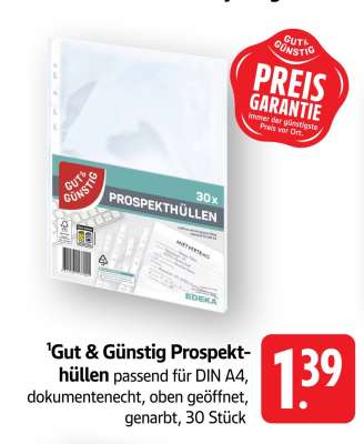 Gut & Günstig Prospekthüllen