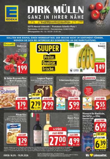 Prospekte Edeka - 14.09.2026 - 19.09.2026.