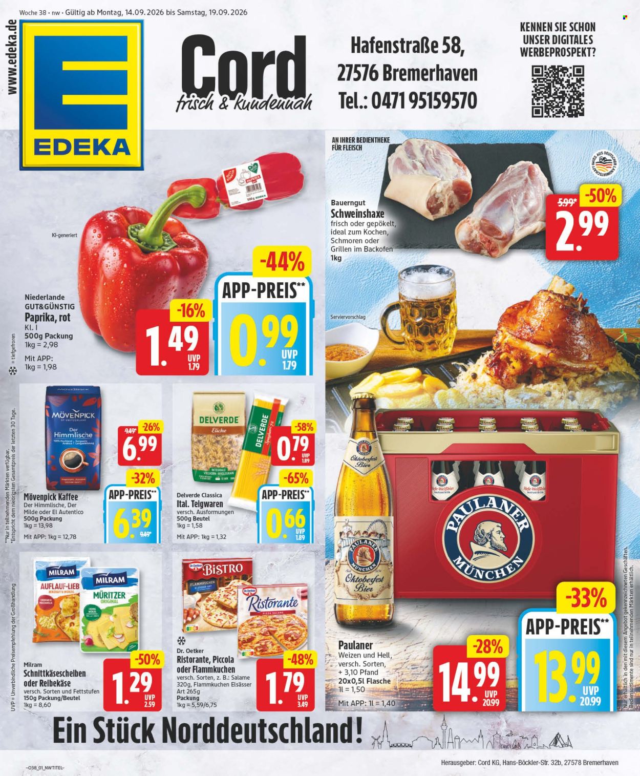 Edeka Prospekte  - 14.09.2026 - 19.09.2026. Seite 1