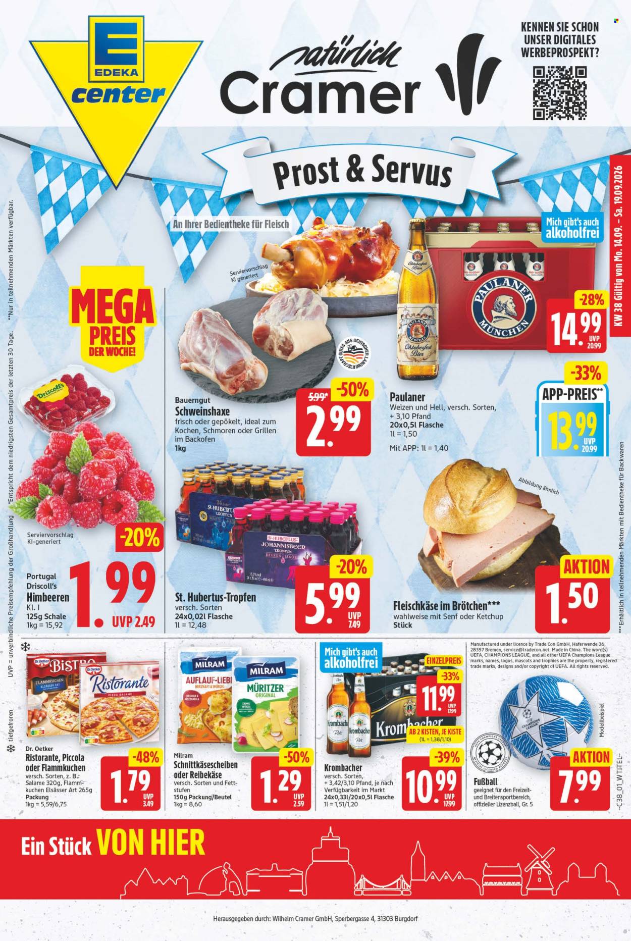 E center Prospekte  - 14.09.2026 - 19.09.2026. Seite 1