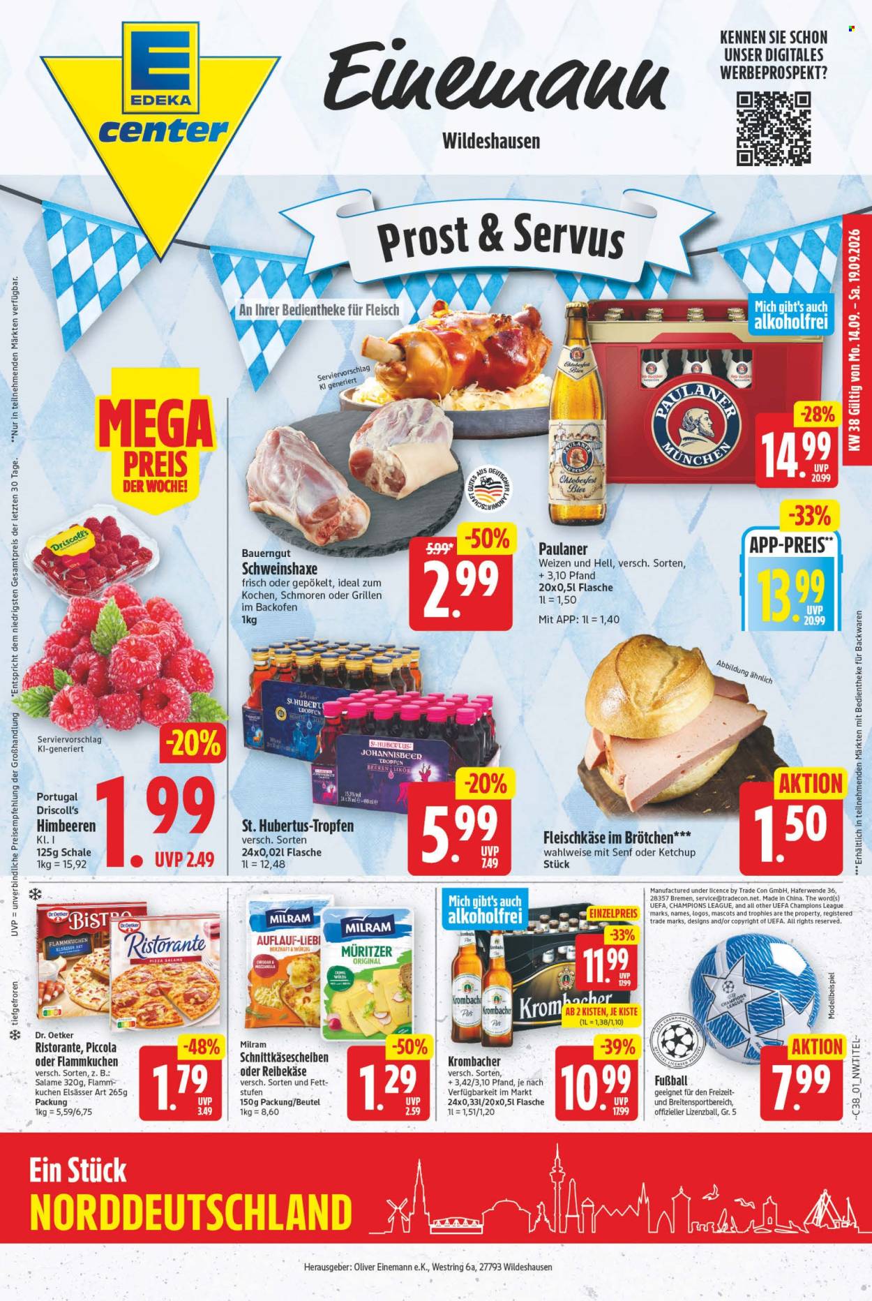 E center Prospekte  - 14.09.2026 - 19.09.2026. Seite 1