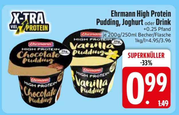 Ehrmann High Protein Pudding, Joghurt oder Drink