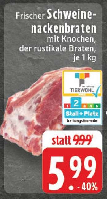 Frischer Schweinenackenbraten
