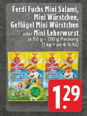 Ferdi Fuchs Mini Salami, Mini Würstchen, Geflügel Mini Würstchen oder Mini Leberwurst