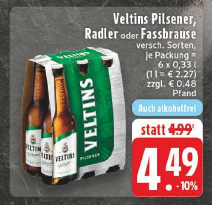 Veltins Pilsener, Radler oder Fassbrause