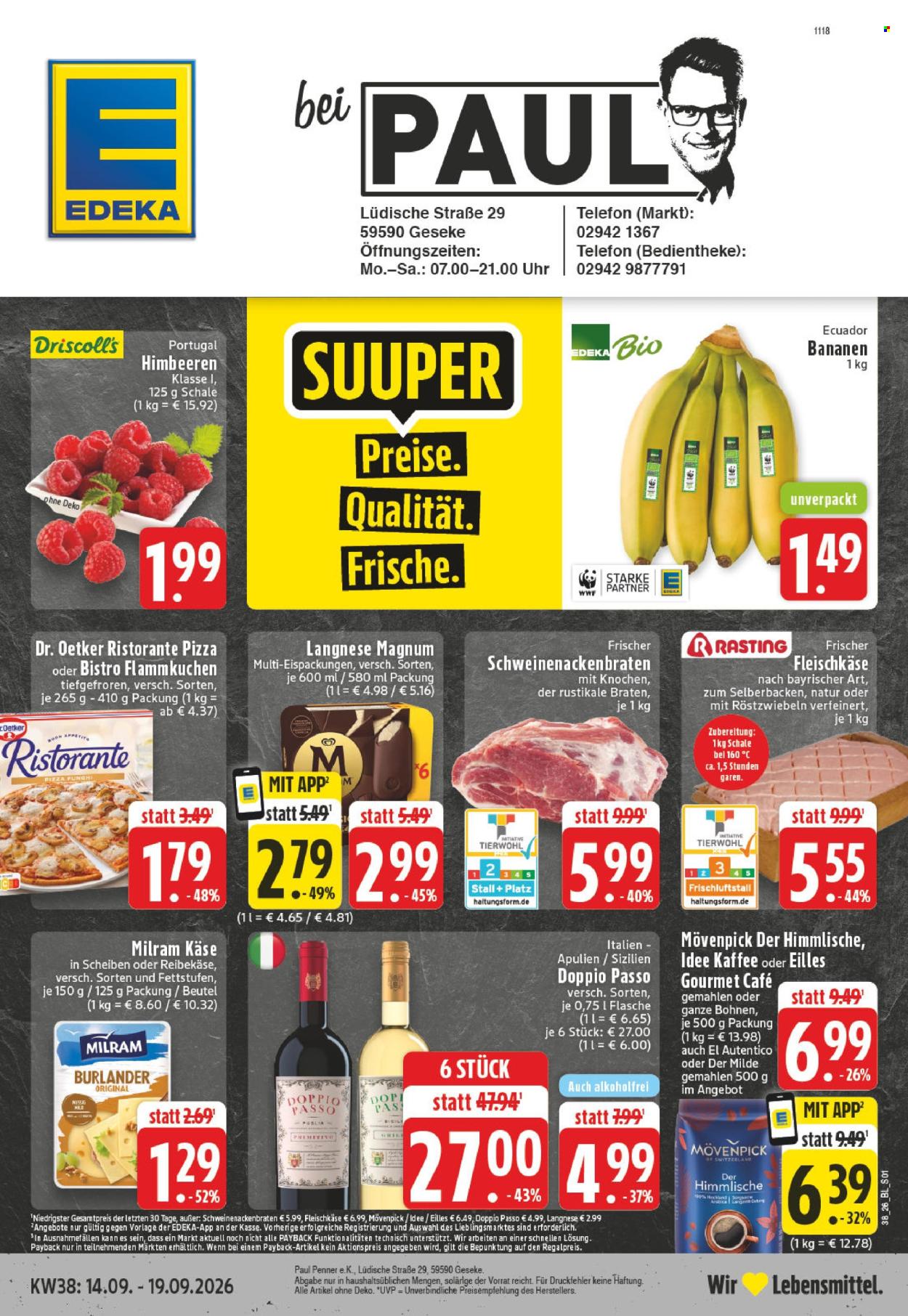 Edeka Prospekte  - 14.09.2026 - 19.09.2026. Seite 1