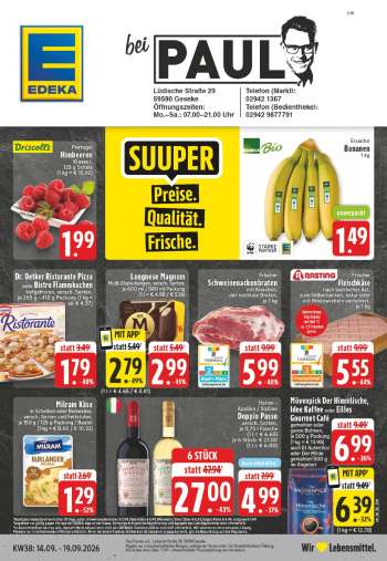 Prospekte Edeka - 14.09.2026 - 19.09.2026.